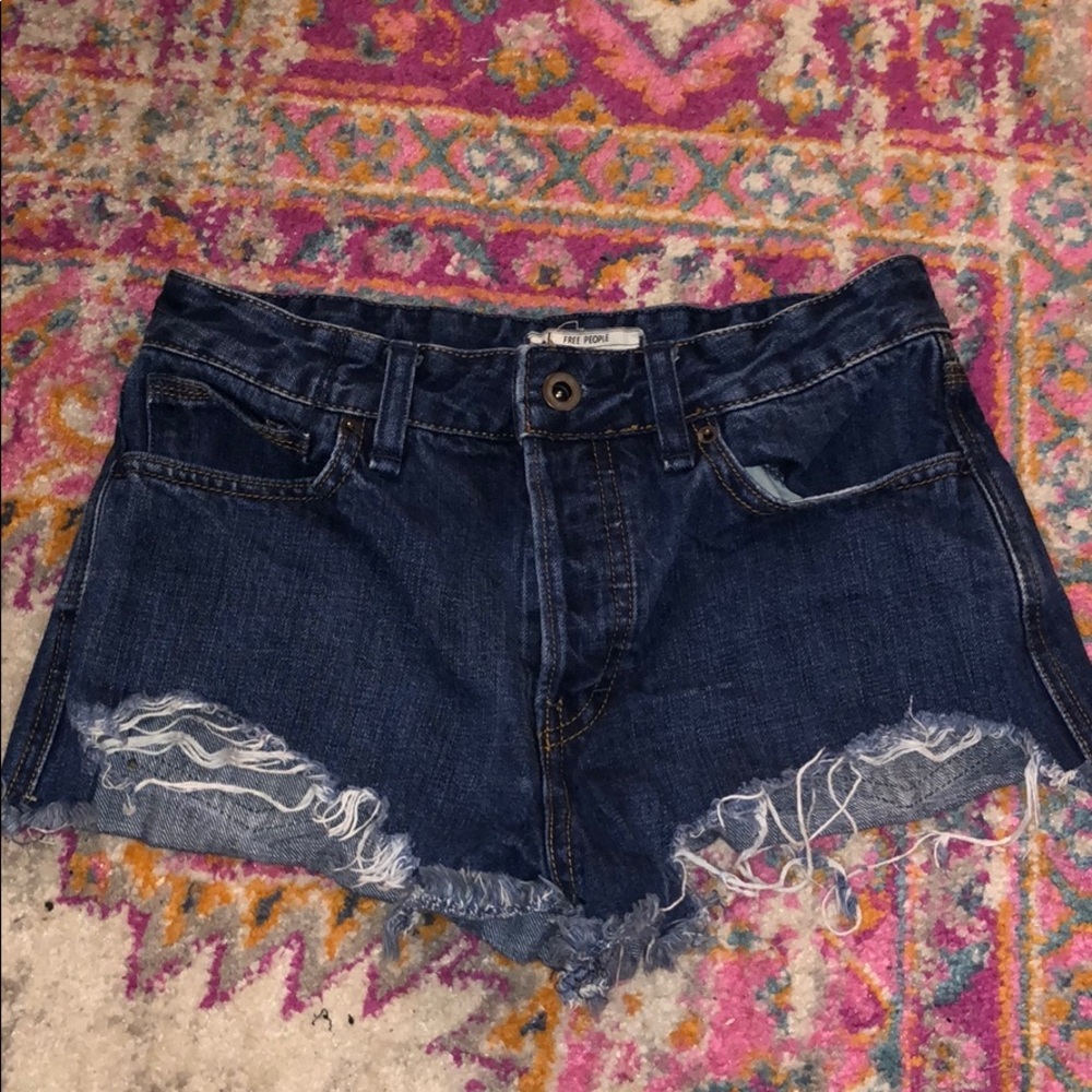 free people jean shorts